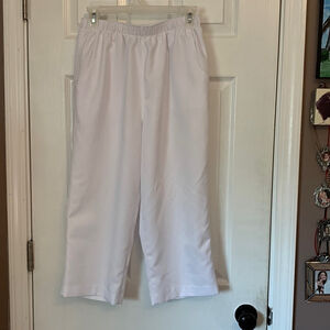 Simple white elastic waistband pants alia size 10
